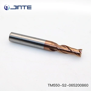 high performance AITiN coating 2 flute standard length square carbide  end mill