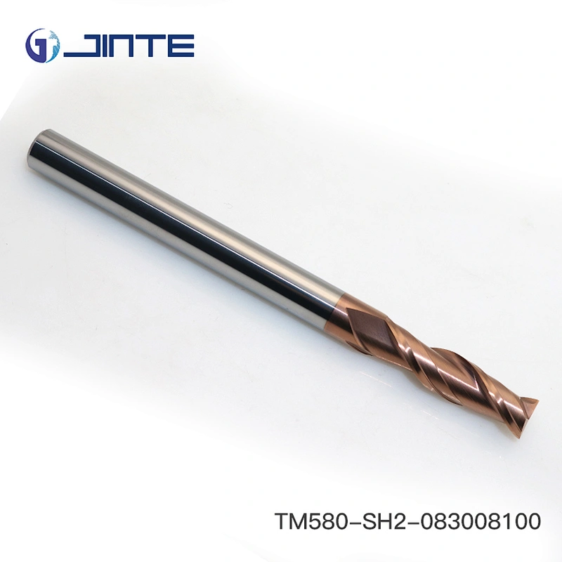 HRC58 tungsten carbide 4 flute cnc end mill for cast iron steel machining