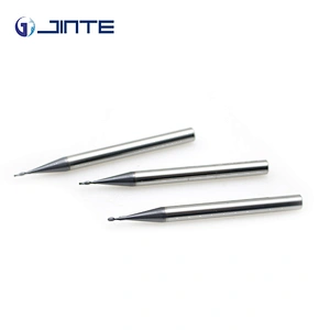 Zhuzhou Manufacture HRC45 2 Flute End Mill Ball Nose Cutter R0.5xD1.0*50L*D4