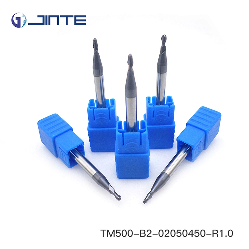 HRC50 2 flutes 2 mm micro ball nose cnc carbide tungsten milling cutter endmill