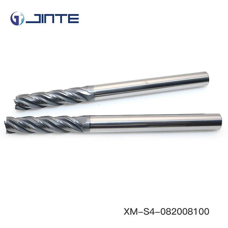 JINTE CNC Cutting Tool Carbide 8mm End Mill Long Shank Milling Cutter for Steel