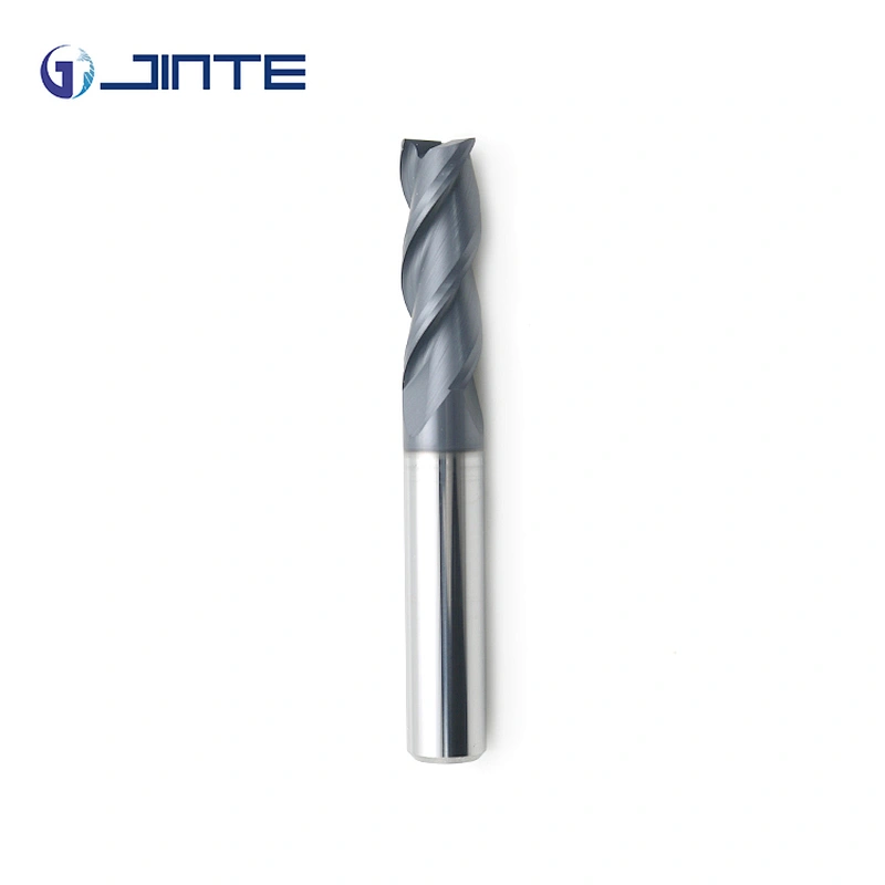 HRC55 Tungsten Carbide Cutting Tool 3 Flute Flat End Mill Cutter Tools for Sales