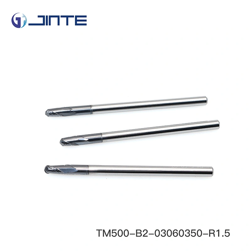 Jinte Solid Carbide Ball Nose endmills de carburo Two Flutes HRC45 3mm CNC milling tools