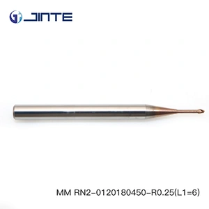 jinte MM series Superior surface finishing Two Flutes Ball Nose Carbide End Mill for CNC Milling Machine