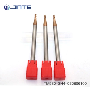 Milling Cutters 4 Flutes Solid Carbide End Mills Extra Long Cutting Tools Dia3x100