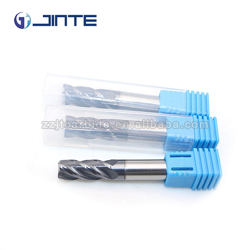 HRC 45 Carbide End Mill Tools 4 Flute Flat Milling Cutter for Metal working Tool