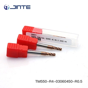 corner radius high performance 4 flute end mill for CNC machining