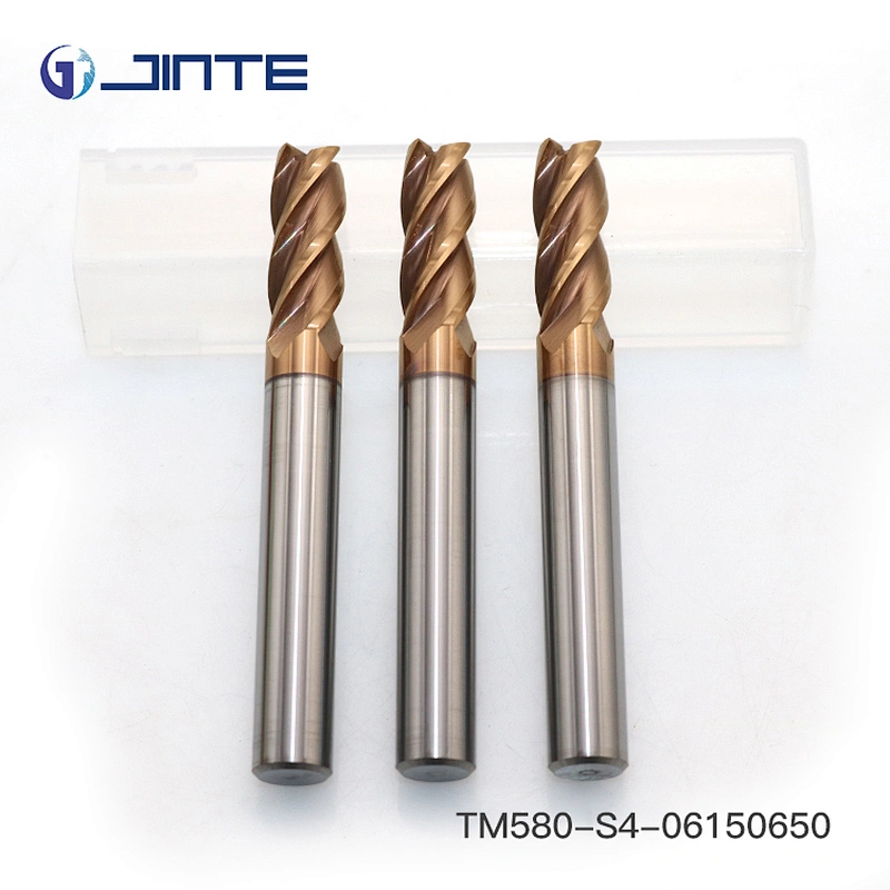 Manufacture CNC Mlling Tool HRC55/60 Carbide Tip 4 Flute Square End Mill Cutter