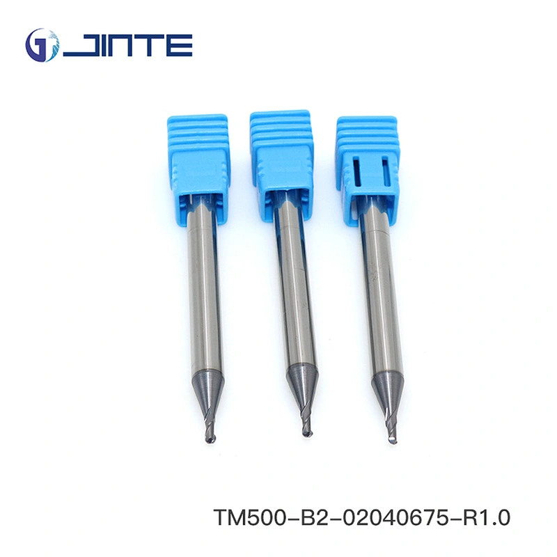 JINTE Solid Carbide 2 Flutes 2mm Ball Nose End Mill HRC50 Milling Cutter for Steel