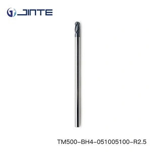 Solid Carbide CNC Milling Cutter Ball End Mill with Long Shank hrc55 4F-R2.5*10*d5*100