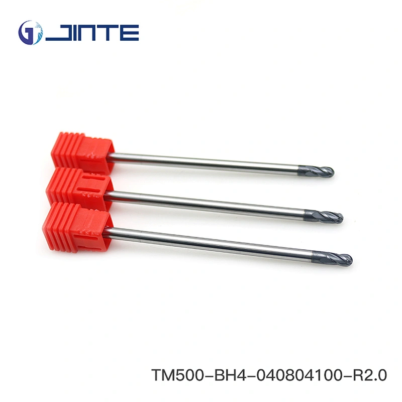 HRC50 Solid Carbide Long Neck R2.0 Ball Nose End Mills Cutter with 4F