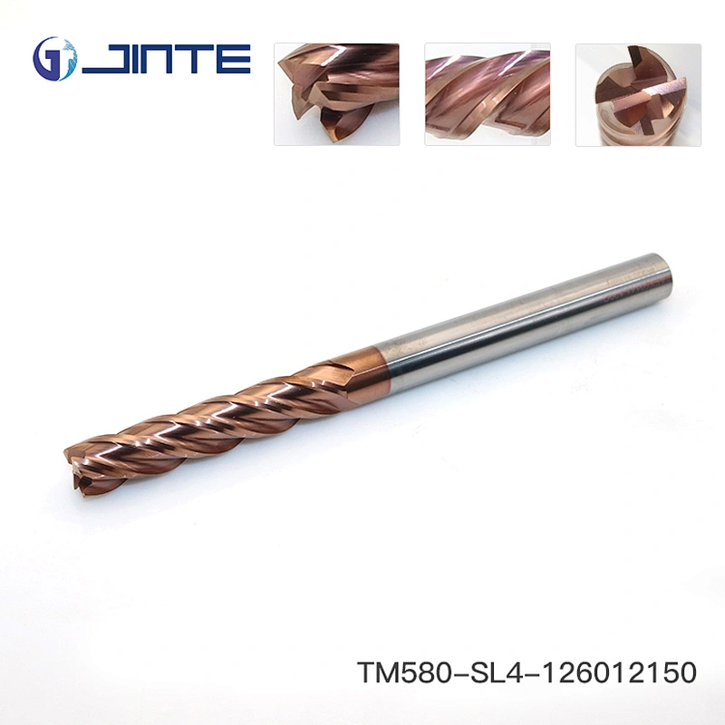 customized 12mm long flute 4 flute flatten end mill HRC58