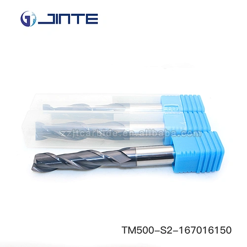 JINTE HRC50 Solid Carbide End Mills with 2 Flute Flattened Cutter for CNC Milling Tool