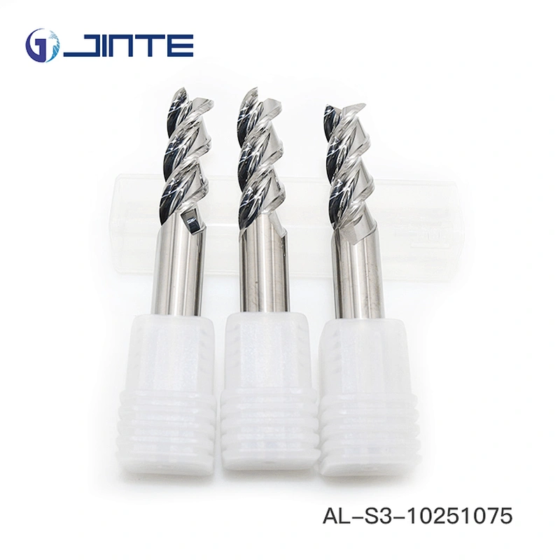 jintge lath tool standard length 3 flutes solid carbide square aluminum alloy processing end mills