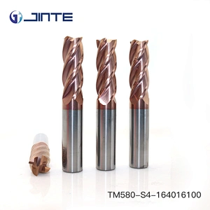 HRC58 carbide   end mill for milling machine 16*100mm