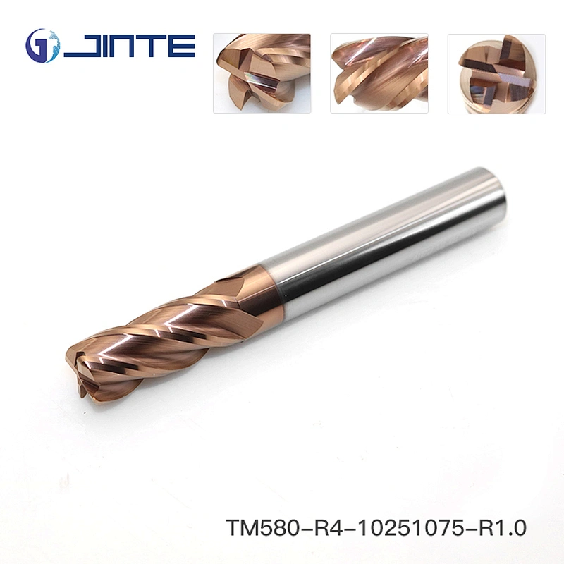 Tungsten Carbide End Mills Cutters Bits for Steels HRC58 4 Flutes 10mm diameter