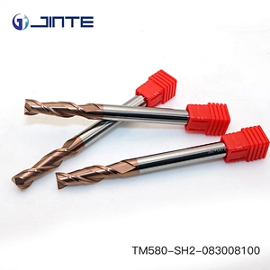 HRC58 tungsten carbide 4 flute cnc end mill for cast iron steel machining