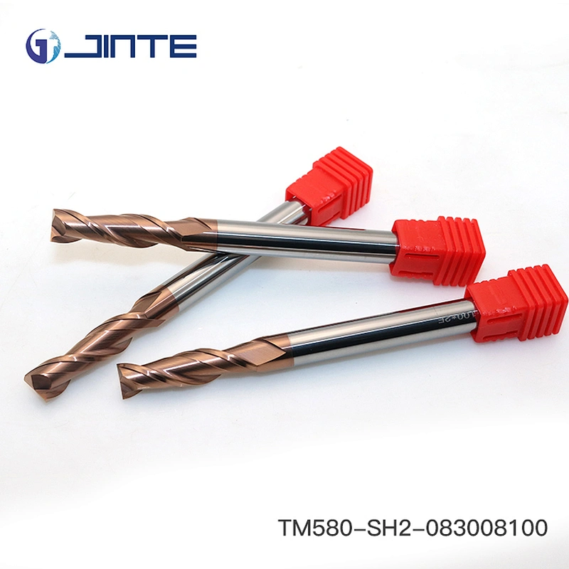 HRC58 tungsten carbide 4 flute cnc end mill for cast iron steel machining