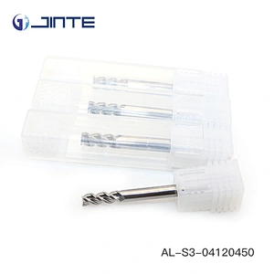 ISO standard metric size 4mm endmill for aluminum milling without coating