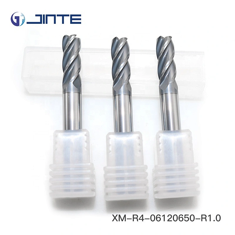 JINTE Solid Carbide Milling Cutter Specification Corner Radius End Mills for Metal Processing