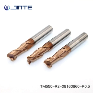 standard size 2 flute corner radius HRC58 end mill widely applied