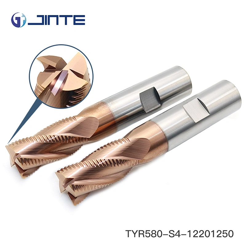 HRC58 Square 4 Flutes Tungsten Carbide End mills for roughing application