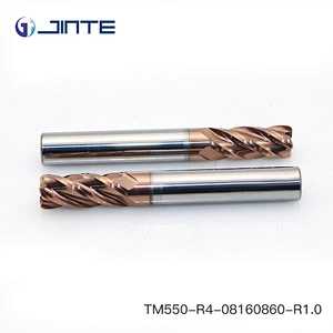 8*60mm HRC58 corner radius 4 flute carbide end mill