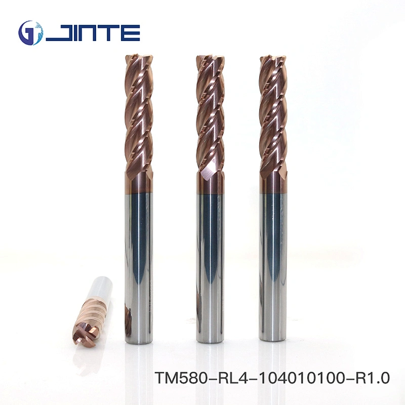 4 flute long blade customized size  corner radius end mill for steel machining