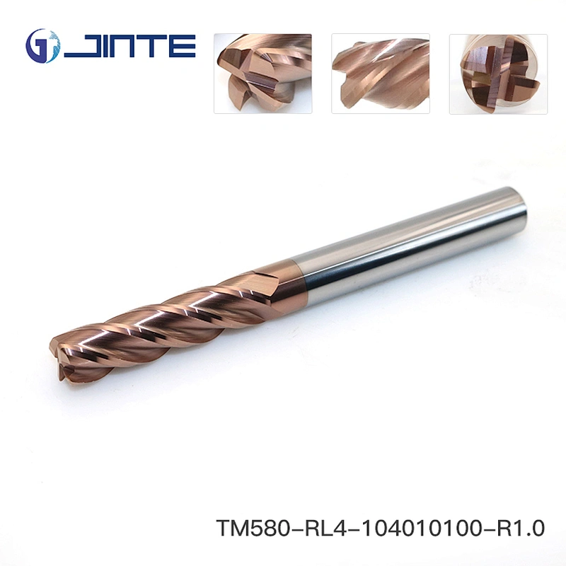 4 flute long blade customized size  corner radius end mill for steel machining