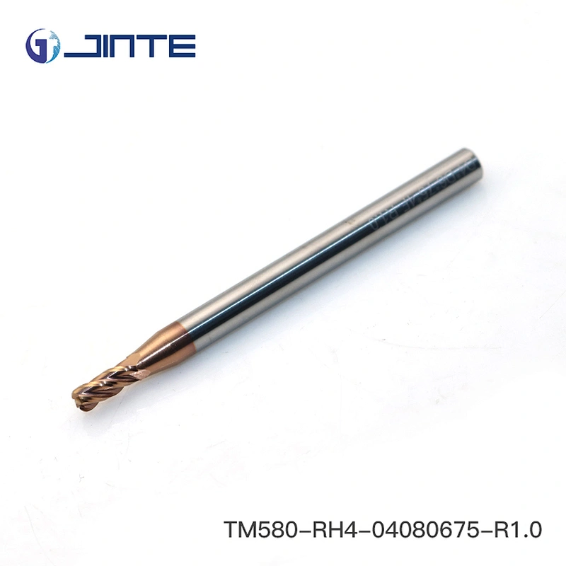 R1.0  4 Flute corner radius carbide end mill with long shank for milling machine