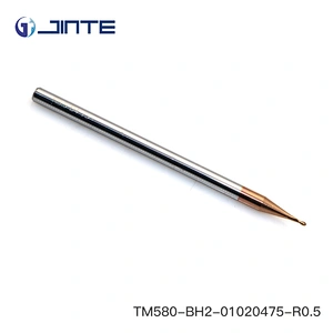 Micro 1 mm Carbide End mills Ball Nose Long Shank Milling Cutters for Steel Machining