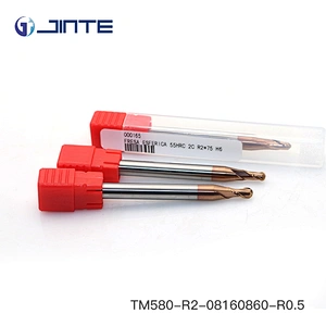 Dia 4*75 2 Flute Ball Nose Carbide End Mill Milling Cutters for Steel Machining