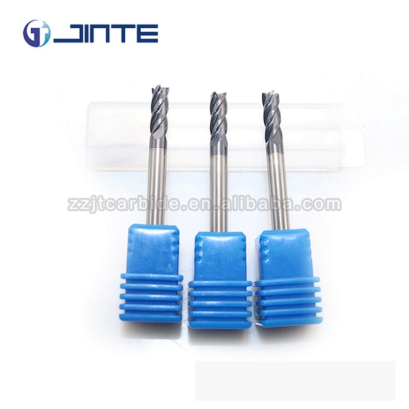 HRC45 Carbide Milling Cutter Tools 4 Flute Flat CNC Endmill D4x50L