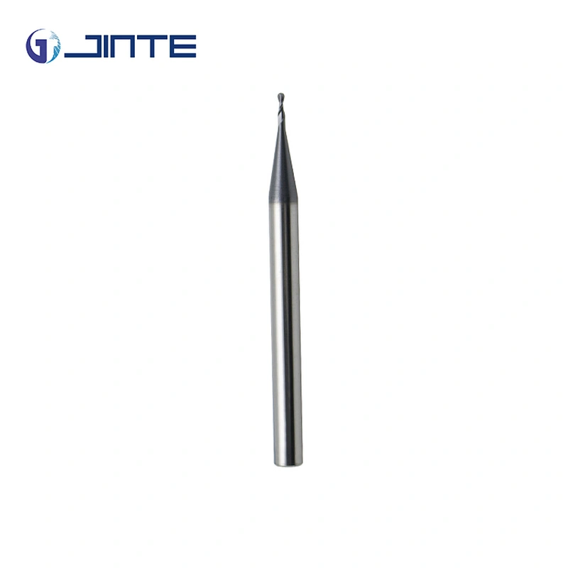 Zhuzhou Manufacture HRC45 2 Flute End Mill Ball Nose Cutter R0.5xD1.0*50L*D4