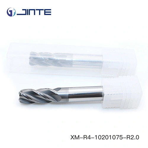 Endmill Solid Carbide 4 Flute Corner Radius CNC Cutter for Stainless Steel Processing