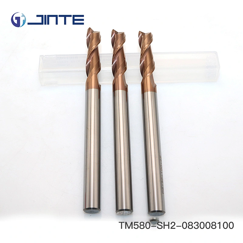 HRC58 tungsten carbide 4 flute cnc end mill for cast iron steel machining