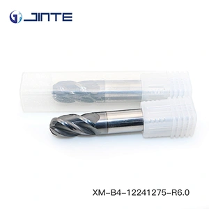 HRC 65-68 4F ballnose end mills with high wear-resistance coating
