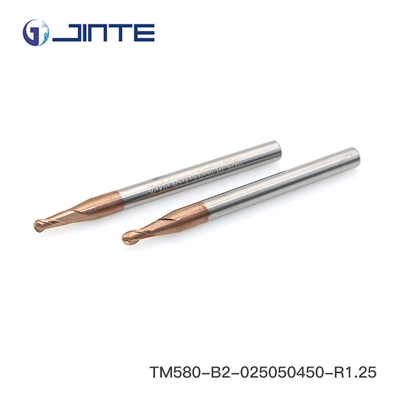 two flute 58hrc solid carbide ball nose endmills taper milling tools for cnc metal cutting
