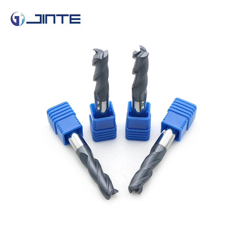 HRC55 Tungsten Carbide Cutting Tool 3 Flute Flat End Mill Cutter Tools for Sales