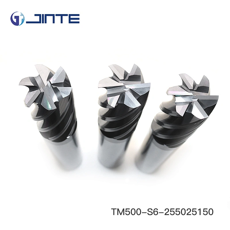 High wear resistance CNC Carbide 6 Flutes Finishing Flat Long End Mill for Steel