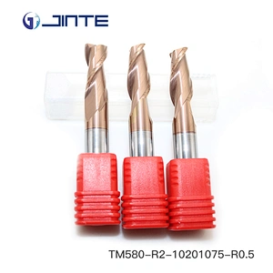 factory price R0.5 tungsten solid carbide corner radius 10mm end mill 2 flute