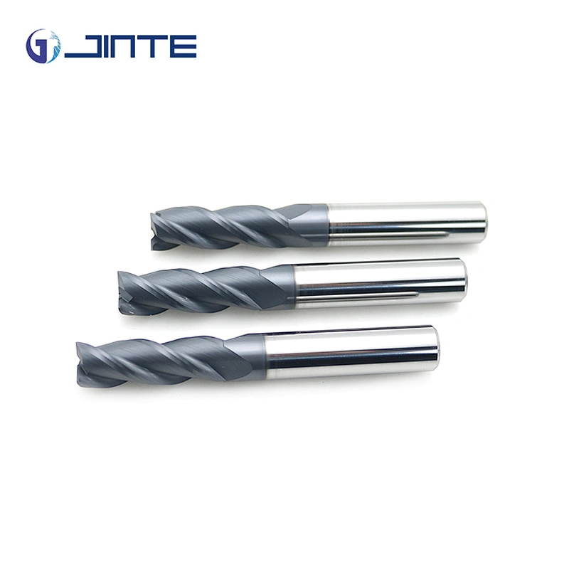 HRC55 Tungsten Carbide Cutting Tool 3 Flute Flat End Mill Cutter Tools for Sales