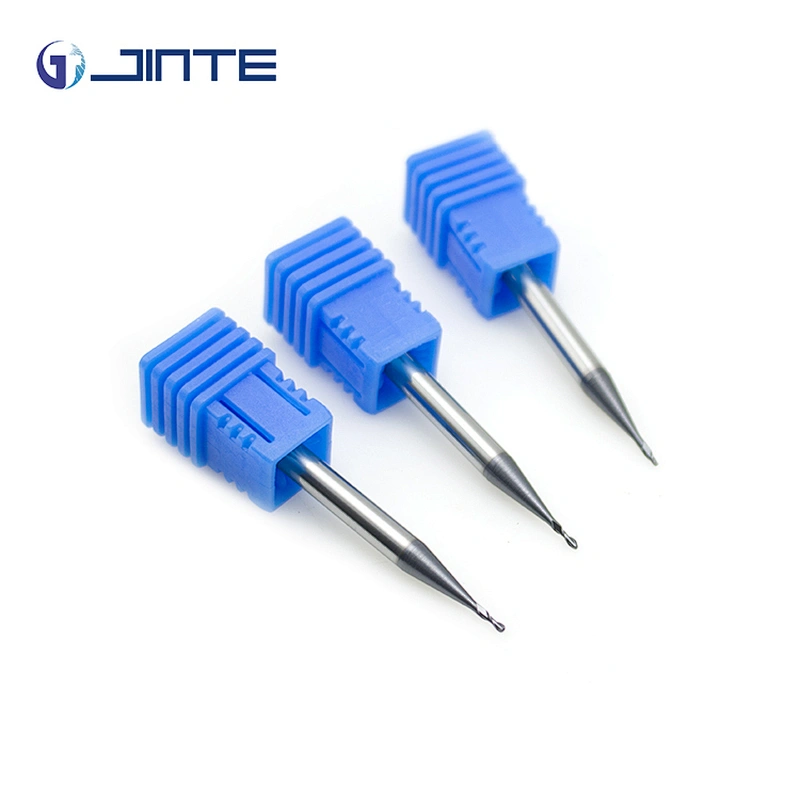 Zhuzhou Manufacture HRC45 2 Flute End Mill Ball Nose Cutter R0.5xD1.0*50L*D4