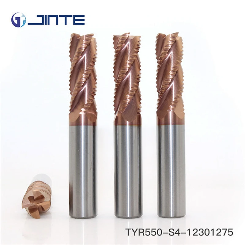 Carbide 4 Flute Roughing Endmills, Rough Cutting For CNC Metal Working
