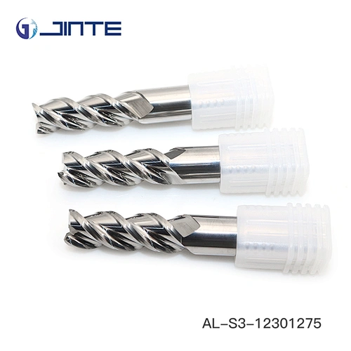 jinte lath tool standard size 3 flutes flatten end mill 6*50mm for aluminum processing