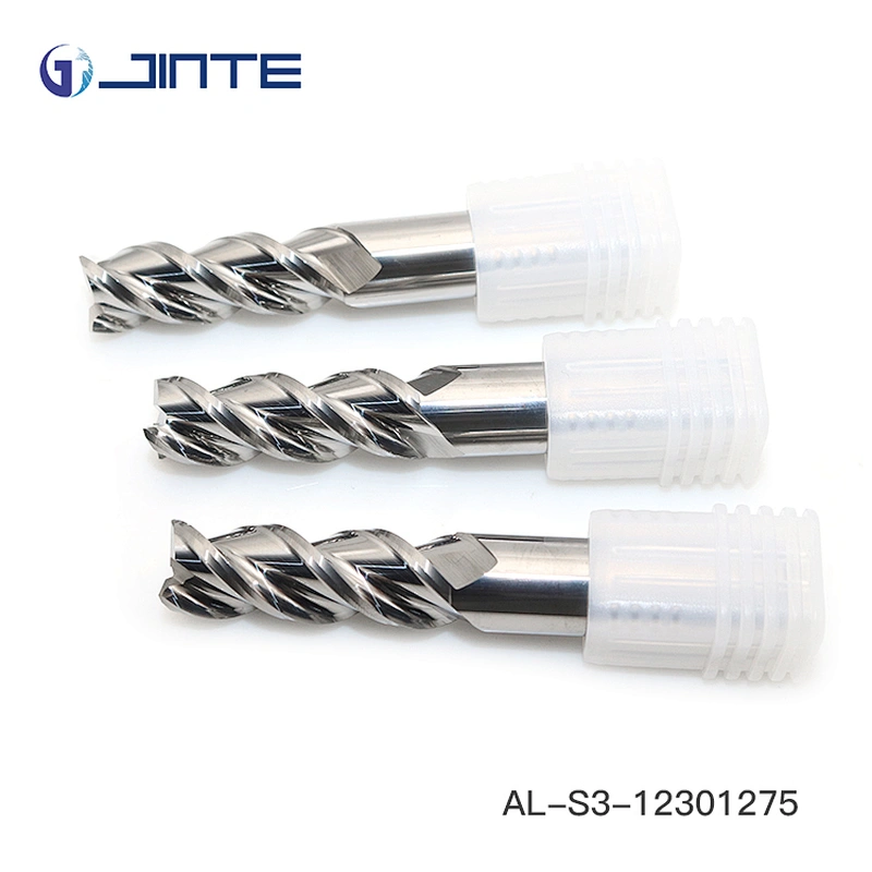 jinte lath tool standard size 3 flutes flatten end mill 6*50mm for aluminum processing