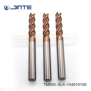 Long Flute HRC55 Solid End Mills Cutters Dia10 X 100