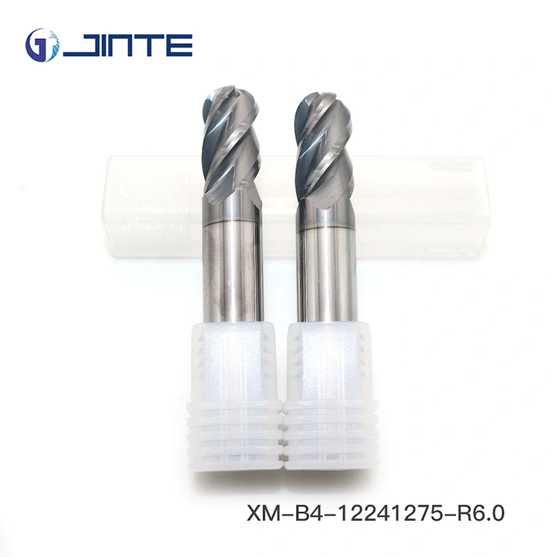 HRC 65-68 4F ballnose end mills with high wear-resistance coating