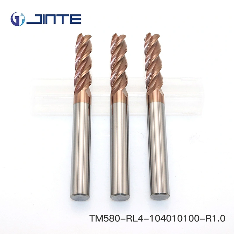4 flute long blade customized size  corner radius end mill for steel machining