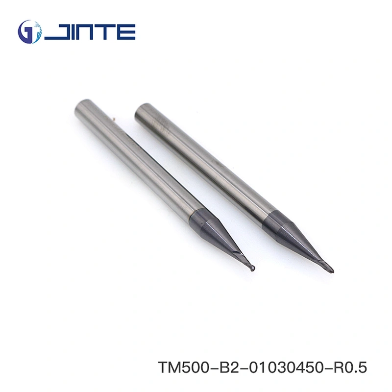Micro Diameter 2 Flute Standard Length Carbide Ballnose Endmill for Steel Profiling Milling